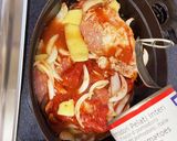 りんごの力で柔らか豚ロースのトマト煮込み作り方6写真