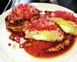 フルーツ人工イクラソース乗せハンバーグ作り方13写真