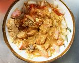 お一人様☆野菜たっぷりピリ辛ウインナー丼作り方4写真
