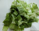 ひき肉とレタスのにんにく醤油炒め作り方1写真