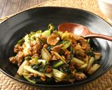 ひき肉とレタスのにんにく醤油炒め作り方5写真