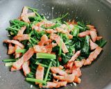 くんちゃまベーコンとほうれん草炒め作り方4写真