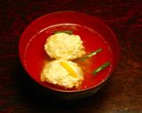 鶏と新玉のつくね汁まぜて汁に落とすだけ！作り方4写真