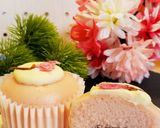 桜と小豆あんの米粉蒸しケーキ作り方17写真
