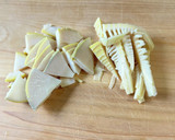 簡単！旬のたけのこと焼き鮭の炊き込みご飯作り方1写真