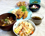 簡単！旬のたけのこと焼き鮭の炊き込みご飯作り方11写真