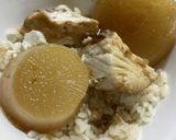 ザB級飯　見た目は無視のぶり大根の丼　作り方1写真