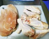 手羽元と鶏むねと玉ねぎとネギの炊飯器料理作り方2写真