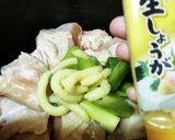 手羽元と鶏むねと玉ねぎとネギの炊飯器料理作り方4写真