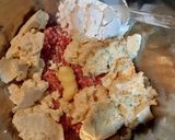 ふわふわ簡単。豚つくねのすき焼風丼作り方3写真