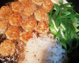 ふわふわ簡単。豚つくねのすき焼風丼作り方11写真