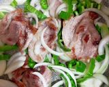 豚肉と玉ねぎのオイスターソース丼作り方4写真