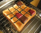 チョコレートで作った駒でパン上の詰将棋作り方8写真