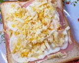 ＊美味＊ハムエッグカリカリチーズトースト作り方4写真