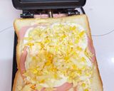 ＊美味＊ハムエッグカリカリチーズトースト作り方5写真