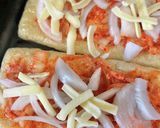 トースターでキムチと新玉ねぎの油あげピザ作り方3写真