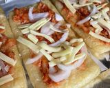 トースターでキムチと新玉ねぎの油あげピザ作り方4写真