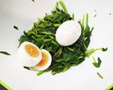 ほうれん草大量消費！焼肉のタレで卵サラダ作り方4写真