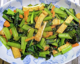 小松菜と油揚げのごま油炒め作り方5写真