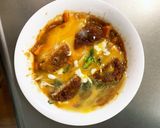 お一人様☆野菜たっぷりメンチニラ玉とじ丼作り方17写真