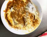 お一人様☆野菜たっぷりメンチニラ玉とじ丼作り方18写真