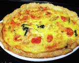 パンの耳活用　キッシュ　朝ご飯(^o^)作り方5写真