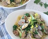 大阪黒菜とあさりのパスタ作り方8写真