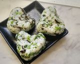 かぶの葉&塩昆布のおにぎり作り方5写真