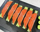 スモークサーモンときゅうりのロールサラダ作り方3写真