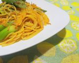 小エビとアスパラ、新玉葱のスパゲッティ作り方8写真