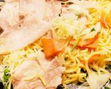 簡単♡一石二鳥de焼肉☆焼きそば作り方1写真