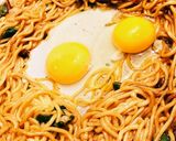 簡単♡一石二鳥de焼肉☆焼きそば作り方3写真