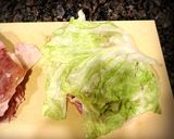 キャベツ巻き巻き鶏肉ロール、ソース付き。作り方4写真