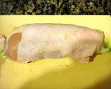 キャベツ巻き巻き鶏肉ロール、ソース付き。作り方6写真