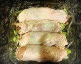キャベツ巻き巻き鶏肉ロール、ソース付き。作り方7写真