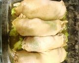 キャベツ巻き巻き鶏肉ロール、ソース付き。作り方9写真