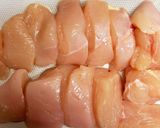 鶏チリ。胸肉柔らか。作り方1写真