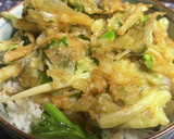 菜の花とたけのこのかき揚げ天丼作り方8写真