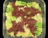 レンジで簡単　コンビーフ春キャベツ作り方5写真