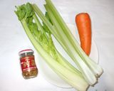 搾菜セロリごま和え♪簡単血圧高い時に作り方1写真