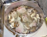 豚肉・三つ葉・椎茸・卵の胡麻だれ和え作り方1写真
