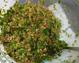 パクチー肉まん(香草肉馅饼)作り方2写真