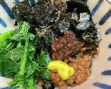 青物野菜と納豆と海苔の醤油麹和え作り方4写真