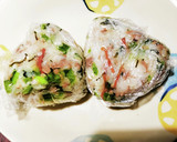野沢菜昆布と鯖の焼き海苔結び♡お弁当用作り方2写真