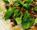 レトルト活用●バジルリーフのカレー作り方1写真