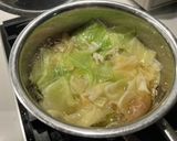 皮付じゃが長葱キャベツ豆腐エノキの味噌汁作り方4写真