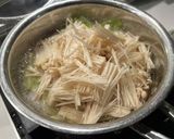 皮付じゃが長葱キャベツ豆腐エノキの味噌汁作り方5写真