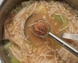 皮付じゃが長葱キャベツ豆腐エノキの味噌汁作り方6写真