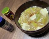 皮付じゃが長葱キャベツ豆腐エノキの味噌汁作り方9写真