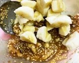 バナナの胡桃味噌あえ作り方10写真